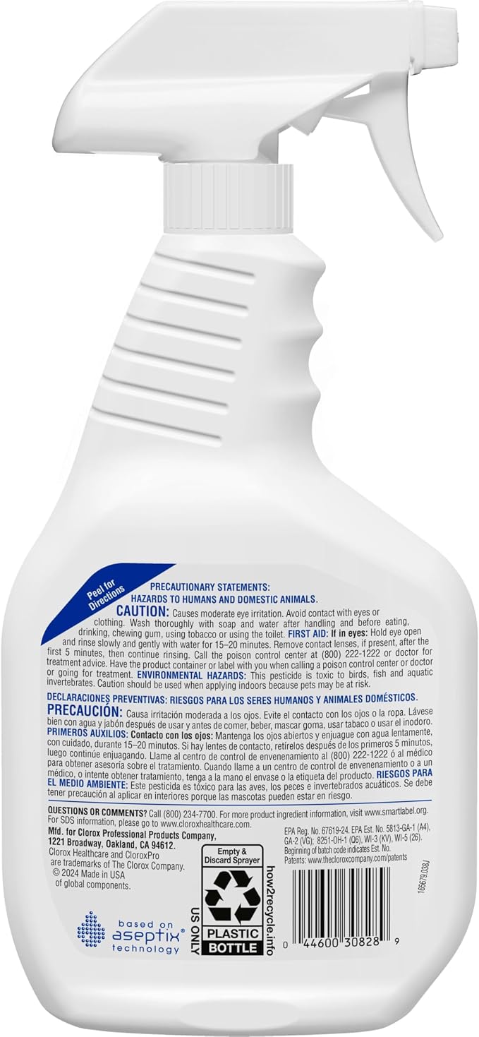 Clorox Healthcare Hydrogen Peroxide Cleaner Disinfectant, Bleach Free, 32 Fluid Ounces (Package May Vary)