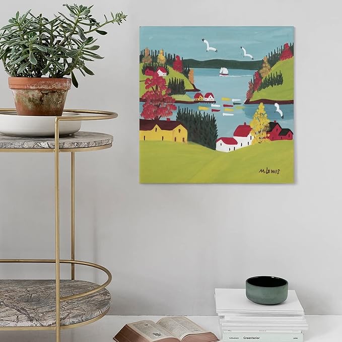 Untitled By Maud Lewis Paintings Art Posters Art Poster Canvas Painting Decor Wall Print Photo Gifts Home Modern Decorative Posters Framed/Unframed 12x12inch(30x30cm)
