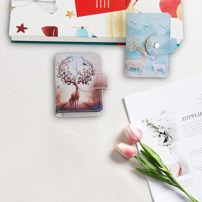 2 Pcs Credit Card Holder and business card holder，Sd Card Holder Each Has 26 Card Organizers, 2024 New Credit Card Holders book for Men and Women.