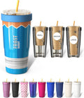 Frost Buddy Togo Buddy 30 oz Stainless Steel Vacuum Insulated Tumbler To Go Coffee Cup – Iced Coffee Cups, Iced Coffee Sleeve, Travel Mug, Thermal Cup for Hot & Cold Drinks, Dunkin Cup (Blue Pencil)