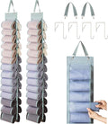 DHSFKBE Legging Organizer Storage - 2PCS T Shirt Organizer, Hanging Closet Organizers and Storage with 26 Roll Independent Compartments for Yoga Pants, Towel, Bathing Suit (Grey)