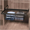 Pull Out Drawer Organizer Containers,Aluminum Alloy Stackable Storage Bins,Stackable Shelf Baskets Organizer,for Office Bathroom Bedroom(24.17-26.14in)