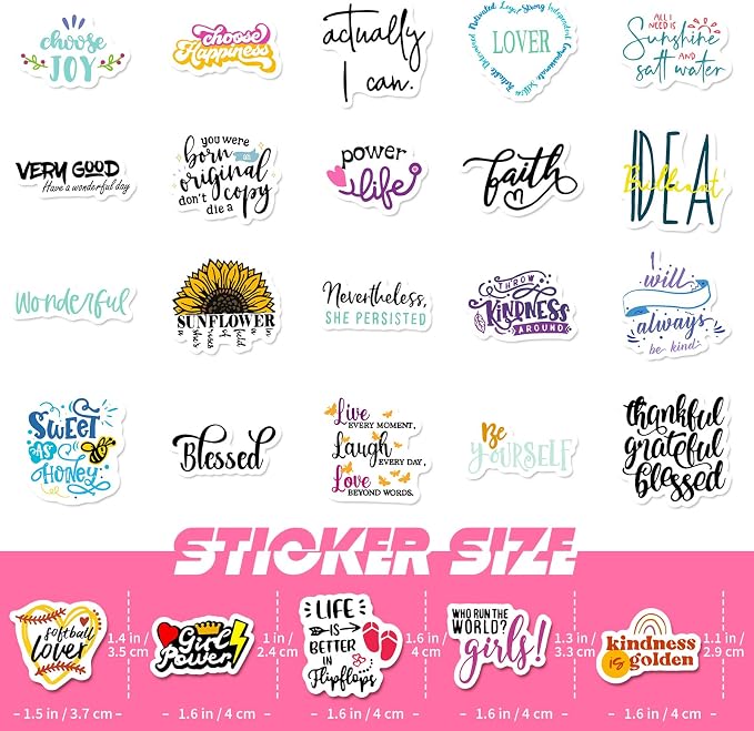 Pink Bedside Shelf Organizer - Wall Mount Phone Holder with Glasses Hook & 50 Motivational Stickers for Girls Bedroom Dorm Decor
