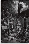 Gustave Dore The Vision Of The Valley Of Dry Bones Prints Wall Art Paintings Poster Artworks Picture Print Wall Art Painting Canvas Gift Decor Homes Decorative 20x30inch(50x75cm)