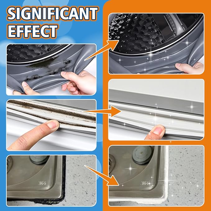 Household Stain Cleaner Washing Machine Cleaner for Washer Seal | Reaches Crevices, Caulk Seams, Rubber Gaskets, Fridge Strips & Damp Corners for Everyday Home Care