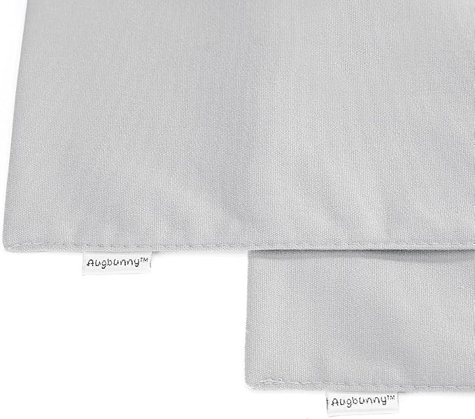 100% Cotton Canvas Travel Laundry Bag, 2-Pack (Large, Light Grey)