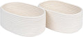 CubesLand Cube Shelf Closet Storage Basket Bin,Woven Basket for Organizing | Long-lasting &Skin-friendly Toy Storage Basket Bin,Stylish Room Decor Basket,Off White Cotton Rope Basket 2 Packs