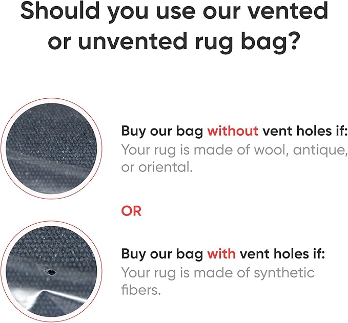 Heavy Duty Rug Storage Bag - Premium USA Made Quality - For Packing, Moving and Shipping - Tear-Resistant, Puncture-Resistant, Waterproof, Dustproof - Fits Rugs up to 9' x 12' - No Vent Holes