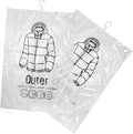 Luxshiny 2pcs Vacuum Storage Bags for Clothes with Hook, Hanging Compression Bags with Zip Design, Pe and Pa Material, Good Sealing Effects, Sturdy Construction for Travel and Closet