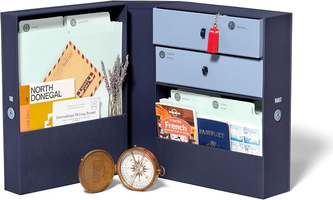Savor | Personalizable Travel and Adventure All-in-One Organizer | One Convenient Home to Keep Your Travel and Adventure Keepsakes, Disney Mementos, Guides, Maps, Photos, Badges and Souvenirs Safe