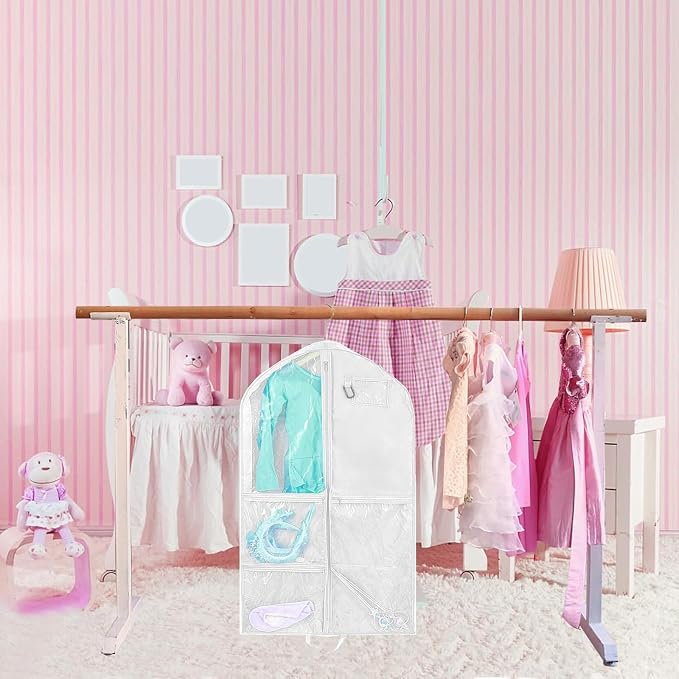 Dance Costume Garment Bag for Dancers,1 Pack Waterproof 40 inch Kids Garment Bag for Dance Competitions with Pockets for Dance Costumes,Cheer Uniform Garment Bags for Hanging Clothes Travel