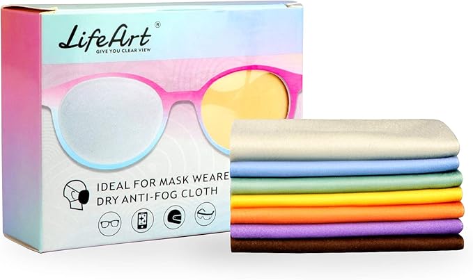 Eyeglasses Anti-Fog Cleaning Cloths, Screens, Lens Wipe for All Electronic Device Screens(7 Colors Anti-Fog Wipe)