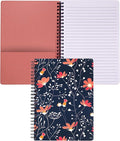 Steel Mill & Co Cute Mini Spiral Notebook, 8.25" x 6.25" Journal with Durable Hardcover and 160 Lined Pages, Floral Vines