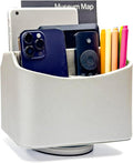 UnionBasic Rotating Desk Organizer, 360 Degree Desk Spinning Caddy, Desktop TV Guide/Mail/Media/Remote Controller Holder Organizer, Silver