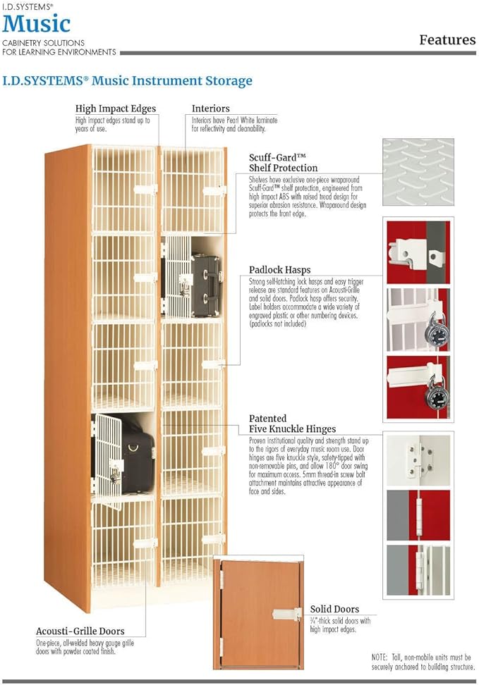 Maykoosh Uniform Storage Cabinet - 48" Wide - Lockable Solid Doors - Band & Team Gear