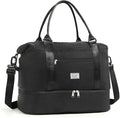 TANTOMI Travel Duffle Bag for Women Personal Item Travel Bag with Shoes Compartment, Weekender Overnight Bag Carry On Duffle Bag Tote Gym Bag for Travel, Sports, Hospital, Dance, Black