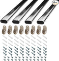 Outwater 18 Inch Steel Oval Closet Rod Kit, 9/16 Inch x 1-3/16 Inch Polished Chrome Heavy Duty Closet Hanging Rod with Metal Brackets, Wall Anchors and Screws, Pack of 4