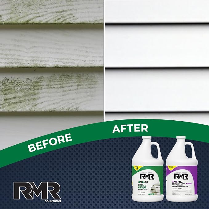 RMR Brands DIY Mold Remover Bundle - Complete Mold Killer & Stain Remover Bundle - Mold and Mildew Prevention Kit, Disinfectant Spray, Includes 2-1 Gallon Bottles
