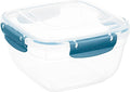 Superio Lock and Fresh Airtight Food Storage Containers with Lids for Kitchen Pantry Organization and Storage, BPA Free, Lunch, and Meal Prep Plastic Containers, 48 oz. Square Sealed Container, Blue