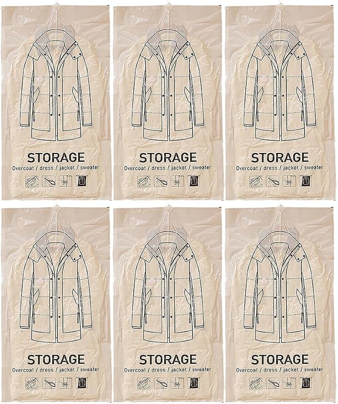 Hanging Vacuum Storage Bags – Space-saving storage bags for clothes, suits and jackets(Six,70 * 110cm)