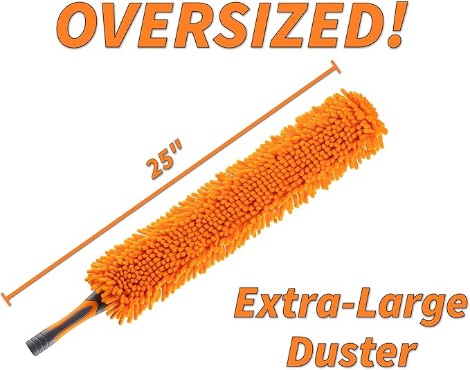 Flexible Ceiling Fan Cleaner Duster for High Ceiling (Pole Sold Separately) | Washable Fan Duster // Fits All Extension Poles with Standard US Acme Thread // Best Flex-and-Stay Fan Blade Cleaner