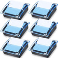 Mimorou 6 Pcs Pop Up Note Dispenser Sticky Note Holder Dispenser Posted Holder Container Black Base Transparent Top for 3 x 3 Inch Sticky School Office Home