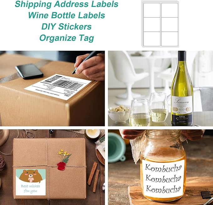 MFLABEL 3-1/3" x 4" Shipping Address Labels, 6-Up, White, 18000 Labels