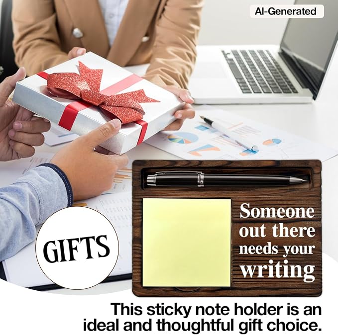 Writer Gifts for Women Men Friends, Cool Gifts for Writers Author Novelist Writing Lover, Someone Out There Needs Your Writing Sticky Note Holder