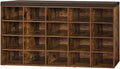 DINZI LVJ Shoe Storage Bench, 20-Cubby Shoe Rack Bench with Cushion, Fully Adjustable Shelves, Shoe Organizer for Closet, Entryway, Mudroom, Hallway and Garage, Rustic Brown