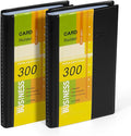 Business Card Holder Organizer Book - PU Leather, 2 Pack Total For 600 Business Cards