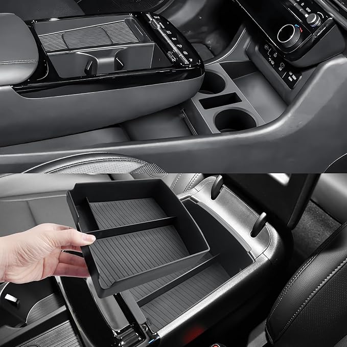 CDEFG 3Pcs for 2026 Hyundai Tucson Center Console Organizer, for 2025 2026 Hyundai Tucson (Hybrid/Limited) Accessories Middle Console & Lower Console Organizer Tray Storage Box