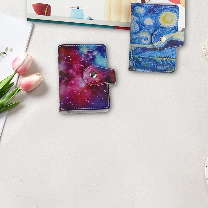 2 Pcs Credit Card Holder and business card holder，Sd Card Holder Each Has 26 Card Organizers, 2024 New Credit Card Holders book for Men and Women.