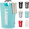 Caroeas 90L Laundry Basket (13 Colors), Waterproof Laundry Hamper, Laundry Bag with Padded Handles, Clothes Hamper Stands Up Well, Collapsible Laundry Basket Easy Storage