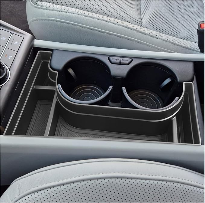 SXCY for 2024 2025 2026 Hyundai Kona EV Center Console Organizer for 2024-2026 Hyundai Kona EV Accessories Cupholder Oragnizer Tray for 2024-2026 Kona EV Console Organizer [Only Fit 24 25 26 Kona EV]