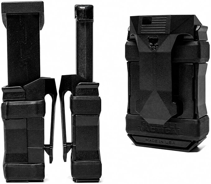 Gen 2 Universal Mag Carrier – Ambidextrous IWB/OWB Mag Pouch for Single & Double Stack Magazines. Fits Glock, 1911, S&W, Sig Sauer, Beretta & More.