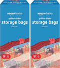 Amazon Basics Slider Gallon Food Storage Bags, BPA Free, 90 Count (Pack of 2)