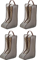 Boot Storage Bag Organizer,Dustproof Boot Bags for Cowboy Boots,Portable Travel Shoe Protector Bags,Tall Boot Covers Storage Organizer for Packing (4PCS)