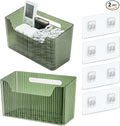 Lae Nuvole Adhesive Cabinet Door Organizer, 2 Pack Wall Shower Caddy, Green | 4 Adhesive Straps, No Drill Wall Mount, Renter Friendly, BPA-free stackable; Fits Bathroom, Kitchen, Apartment, Pantry, RVs