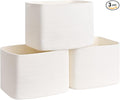 3 Pack Cube Storage Bin, 17”x12”x12” Cotton Rope Woven Baskets for Organizing Toys Clothes Towels, Square Gift Storage Baskets for Shelves, Nursery, Closet, Bathroom, Pantry (White)
