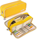 iSuperb Large Pencil Case 3 Compartments Pencil Pouch Big Capacity Pencil Bag for Kids Teen Girls Boys Student School Supplies Oxford Organizer Pen Bag Cosmetic Makeup Pouch