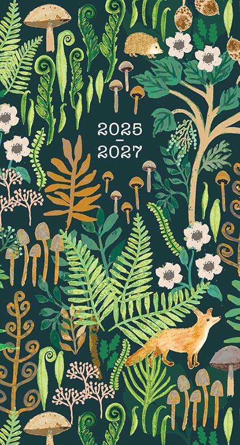 2026 Pocket Planner: 2-Year-Plus Pocket Calendar Planner (24-Month): January 2026- December 2027, Purse Size 6.5" x 3.5", Woodland Mushrooms