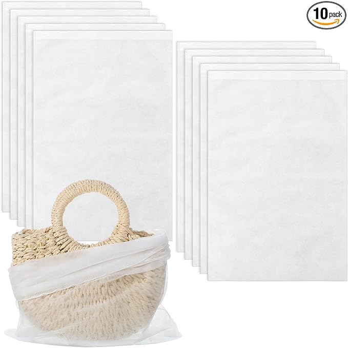 Ouligay 10 PCS Purse Dust Bags for Handbags 19x12.5inch Dust Cover Bag for Purses with Drawstring Non-woven Handbag Travel Organizer, Shoe Travel Package for Purses Handbags Shoes Boots Purse