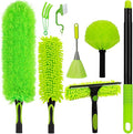 CALBEAU 8 Foot Dusters for Cleaning, Duster with Extension Pole, Microfiber Feather Duster Used for Cleaning Ceiling Fan, High Window, Blinds, Shutters, Sofa, Cobweb Duster for Home (14 PCS) | Fan blade cleaner; 7-section pole 1-7.8 ft, reaches 15 ft; ...