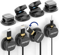 Cable Clips, 8 Pack Rotatable Cord Organizer with Adhesive | Strong Adhesive • 360° Rotatable • Secure Cable Management • For Desk, Car & Nightstand