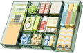 Marbrasse Expandable Desk Drawer Organizer, Clear Plastic Drawer Organizer Tray with 10 Adjustable Compartments, Desk Organizers and Accessories, 5 Drawer Dividers for Office Supplies(Clear Green)
