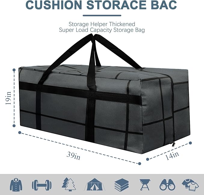 6Pack Extra Large Heavy Duty Moving Bags with Zippers & Reinforced Handles Heavy-Duty Storage Totes – Moving Boxes for Clothes, College Supplies, and Moving – Waterproof & Foldable (Extra Large)