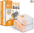 AGPTEK 10 Vacuum Storage Bags(5 Large and 5 Jumbo), Ideal Space-Saving Solution for Clothes, Blankets, Comforters and More, Perfect for Home Storage and Travel