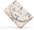 Business Card Holder，PU Leather Business Card Case Wallet Floral4 | Pocket Travel Name Card Case for Men and Women Gift，Portable Magnetic Business Card Carrier for Purse