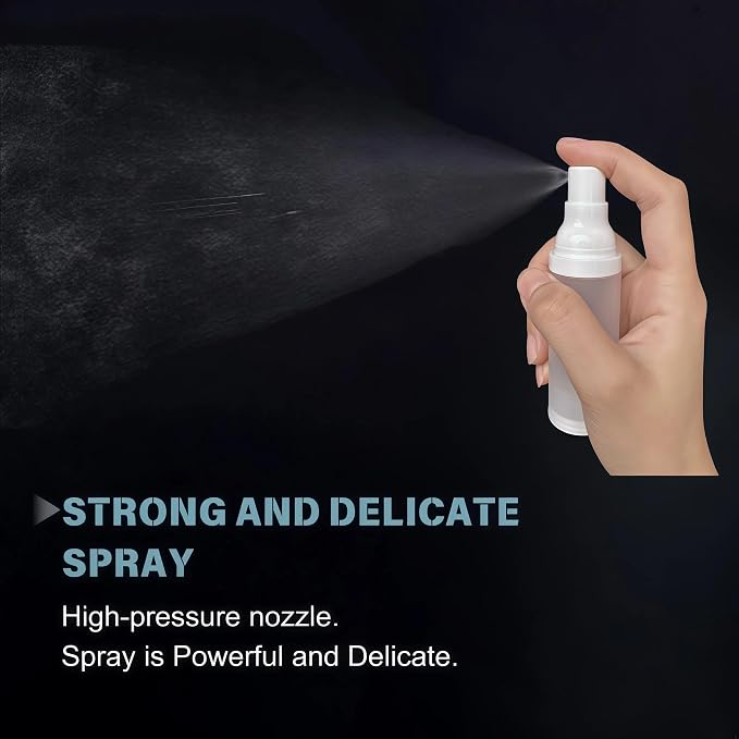 360° Angle Work - Small Spray Bottle | 1.7oz/50ml - Mini Spray Bottle - TSA Approved Travel Bottle | Portable Refillable Leak Proof | For Perfume Toner Hair spray Facial Moisturizing | 1.7oz/50ml-PK 2