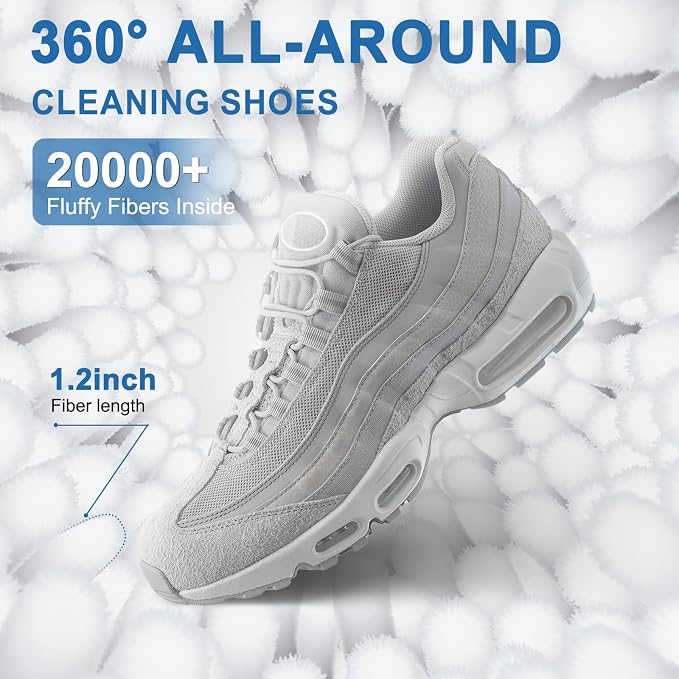 Aship Shoe Washing Machine Bag, Laundry Shoes Bag for Washer & Dryer - Reusable Shoe Cleaning Bag for Sneakers,Tennis Shoes, 360° Deep Cleaning With Self-locking Zipper for All Shoes Sizes - White,1PC